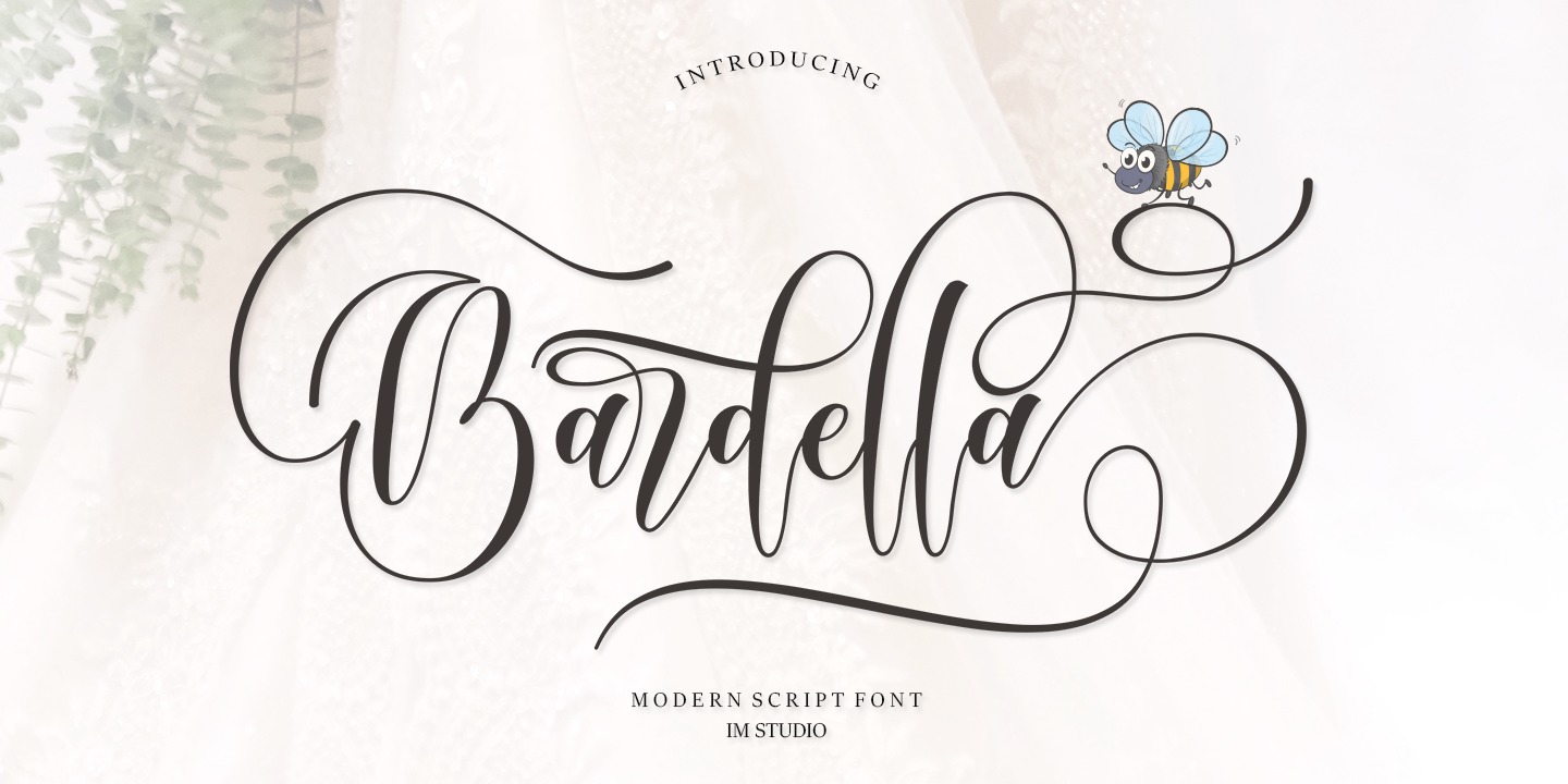 Beispiel einer Bardella Regular-Schriftart